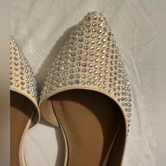 Steve Madden Rhinestone Embellished Flats - Cream. Evalina flats. EUC - Picture 2 of 6